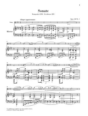 Clarinet Sonata op. 120 - Brahms /Voss /Behr /Zimmermann - Viola/Piano - Book