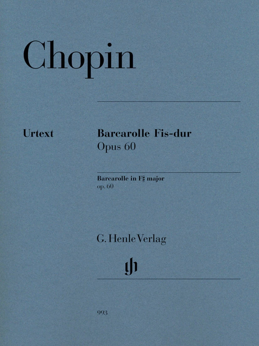 Barcarolle F sharp major op. 60 - Chopin /Mullemann /Theopold - Piano - Book