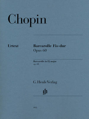 G. Henle Verlag - Barcarolle F sharp major op. 60 - Chopin /Mullemann /Theopold - Piano - Book