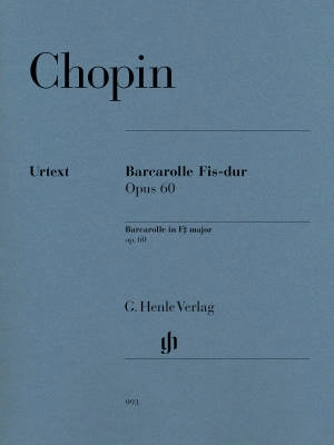 G. Henle Verlag - Barcarolle F sharp major op. 60 - Chopin /Mullemann /Theopold - Piano - Book