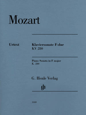 Piano Sonata F major K. 280 (189e) - Mozart /Herttrich /Theopold - Piano - Book