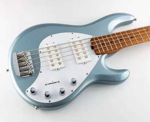StingRay Special HH 5-String Bass, Maple Fingerboard w/Case - Firemist Silver
