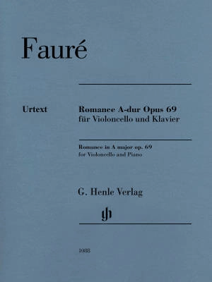 G. Henle Verlag - Romance A major op. 69 - Faure/Monnier/Geringas - Cello/Piano - Sheet Music