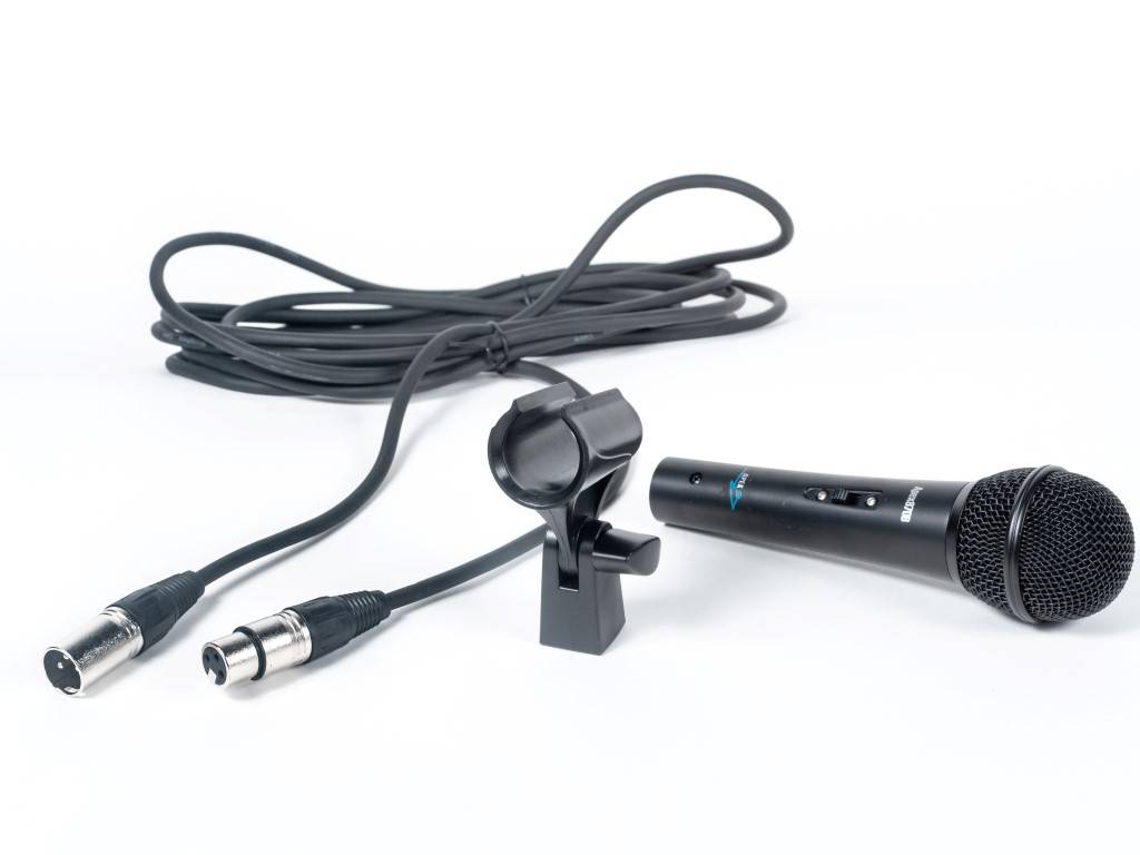 Apex Economy Dynamic Hand Held Microphone Package With Cable, Stand And