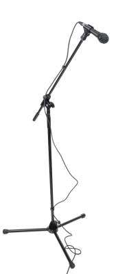 Apex - Economy Dynamic Hand Held Microphone Package with Cable, Stand and Clip
