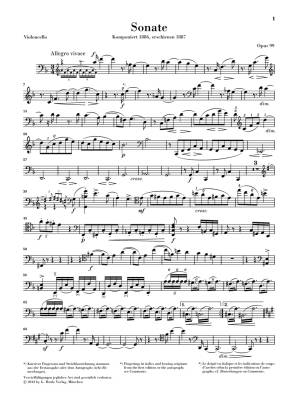 Violoncello Sonata F major op. 99 - Brahms /Voss /Behr /Kanngiesser - Cello/Piano - Sheet Music