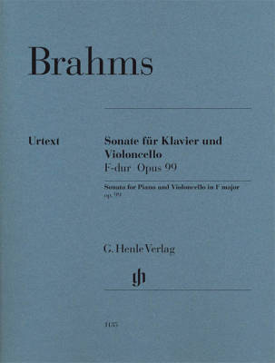 G. Henle Verlag - Violoncello Sonata F major op. 99 - Brahms /Voss /Behr /Kanngiesser - Cello/Piano - Sheet Music