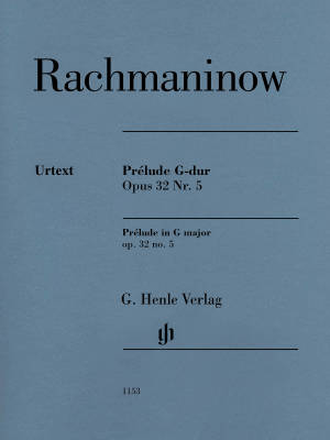 G. Henle Verlag - Prelude G major op. 32 no. 5 - Rachmaninoff /Rahmer /Hamelin - Piano - Sheet Music