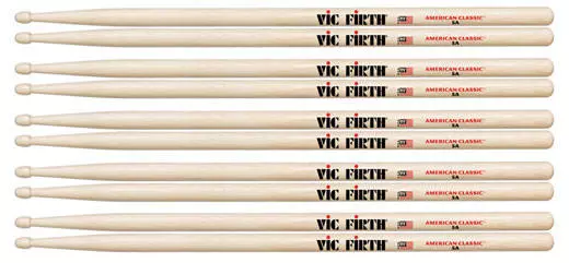 Vic Firth T-shirt Pack-  (5pr) 5a Sticks and Free T-shirt