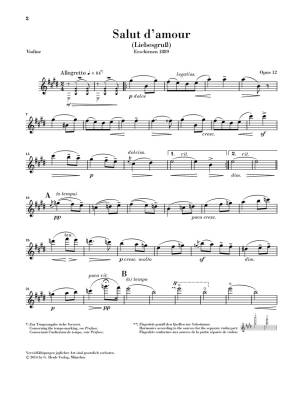 Salut d\'amour op. 12 - Elgar/Marshall-Luck - Violin/Piano - Sheet Music