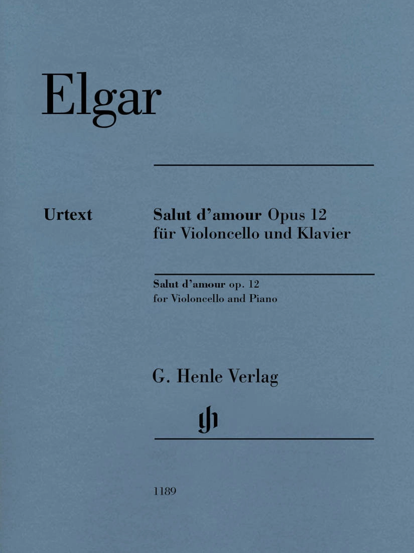 Salut d\'amour op. 12 - Elgar /Marshall-Luck /Kanngiesser - Cello/Piano - Sheet Music