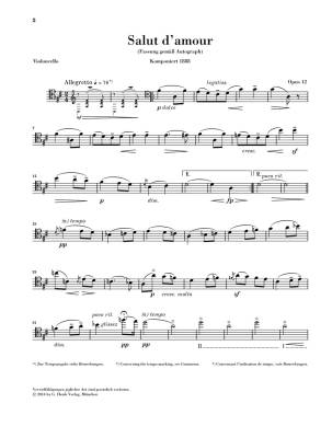 Salut d\'amour op. 12 - Elgar /Marshall-Luck /Kanngiesser - Cello/Piano - Sheet Music