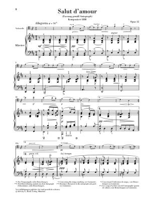 Salut d\'amour op. 12 - Elgar /Marshall-Luck /Kanngiesser - Cello/Piano - Sheet Music