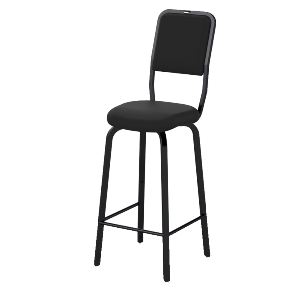 Bass Stool with Backrest & Adjustable Legs