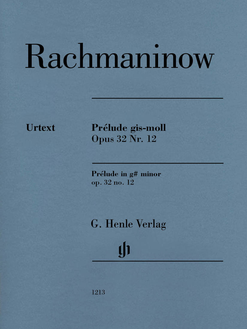 Prelude g sharp minor op. 32 no. 12 - Rachmaninoff /Rahmer /Hamelin - Piano - Sheet Music