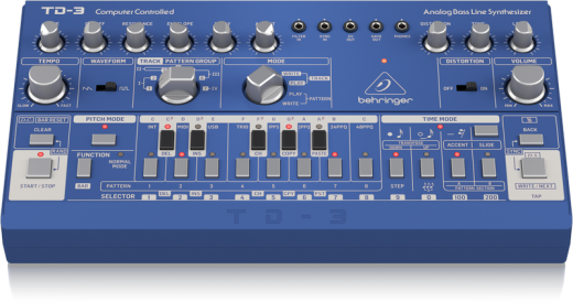 TD-3-BU Analog Bass Line Synthesizer - Blue