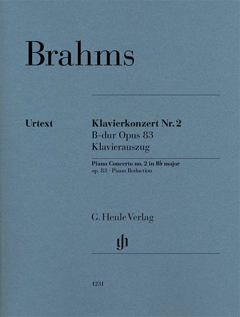 Piano Concerto no. 2 in B flat major op. 83 - Brahms/Behr/Vogt - Piano/Piano Reduction (2 Pianos, 4 Hands) - Book