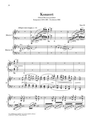 Piano Concerto no. 2 in B flat major op. 83 - Brahms/Behr/Vogt - Piano/Piano Reduction (2 Pianos, 4 Hands) - Book