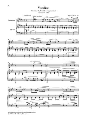 Vocalise op. 34 no. 14 - Rachmaninoff/Rahmer - Voice/Piano - Sheet Music