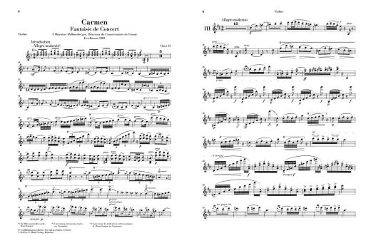Carmen Fantasy op. 25 - Sarasate /Jost /Hadelich - Violin/Piano - Sheet Music