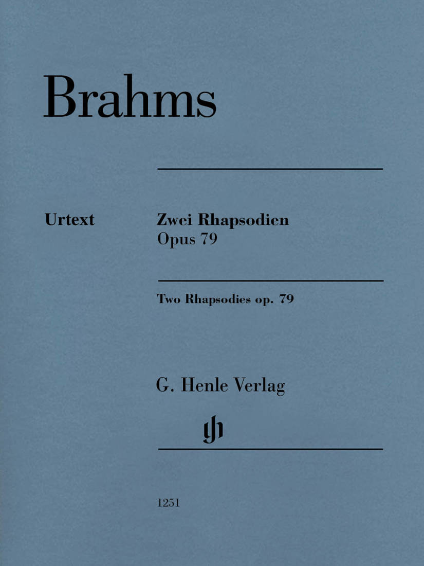 Two Rhapsodies op. 79 - Brahms/Eich/Boyde - Piano - Book