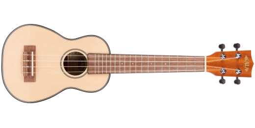 Long-Neck Solid Spruce/Mahogany Soprano Ukulele