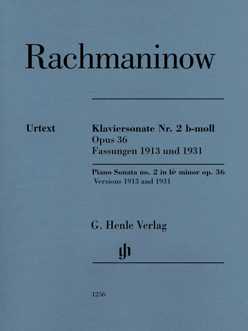 Piano Sonata no. 2 b flat minor op. 36, Versions 1913 and 1931 - Rachmaninoff /Rahmer /Hamelin - Piano - Sheet Music