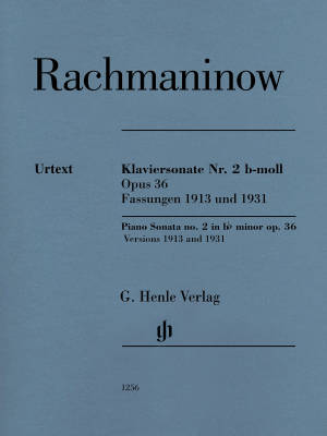 G. Henle Verlag - Piano Sonata no. 2 b flat minor op. 36, Versions 1913 and 1931 - Rachmaninoff /Rahmer /Hamelin - Piano - Sheet Music