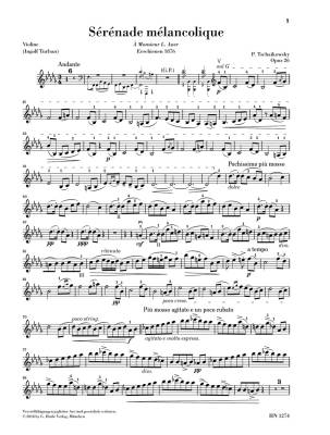 Serenade melancolique op. 26 - Tchaikovsky /Komarov /Turban - Violin/Piano - Sheet Music