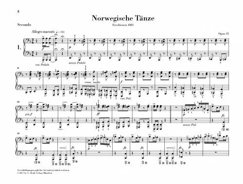 Norwegian Dances op. 35 - Grieg /Heinemann /Steen-Nokleberg - Piano Duet (1 Piano, 4 Hands) - Book