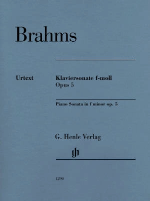 G. Henle Verlag - Piano Sonata f minor op. 5 - Brahms/Eich/Boyde - Piano - Sheet Music