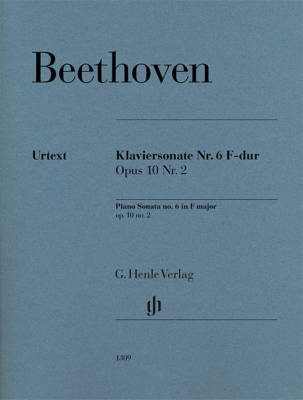 G. Henle Verlag - Piano Sonata no. 6 F major op. 10 no. 2 - Beethoven /Wallner /Hansen - Piano - Sheet Music
