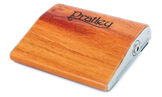 Pratley - Stomp Box de luxe compact en palissandre avec un pick-up Super Bass