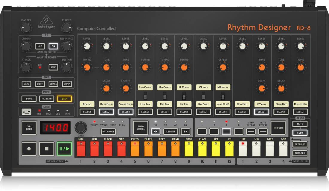 Stand by for the new Behringer RD-9 Rhythm Designer to ship out