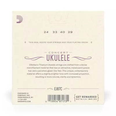 EJ87C - Concert Ukulele Titanium String Set