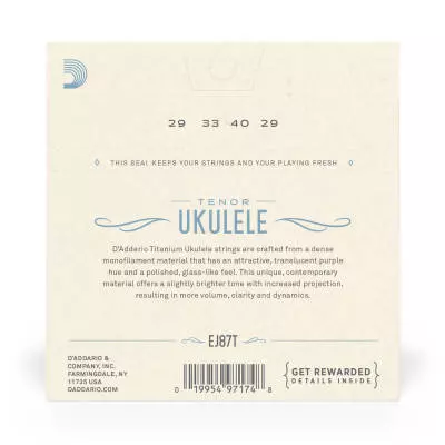 EJ87T - Tenor Ukulele Titanium String Set