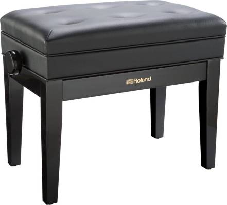 RPB-400PE Adjustable Piano Bench with Storage - Polished Ebony