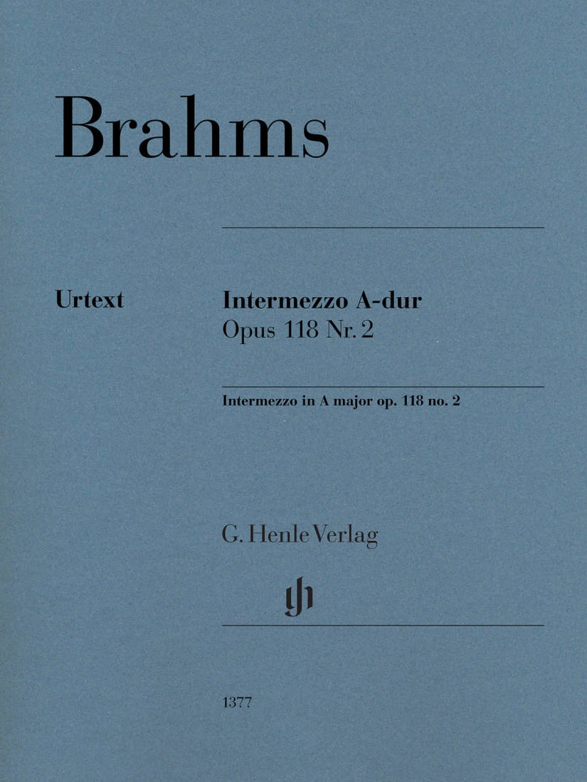 Intermezzo A major op. 118 no. 2 - Brahms/Eich/Boyde - Piano - Sheet Music