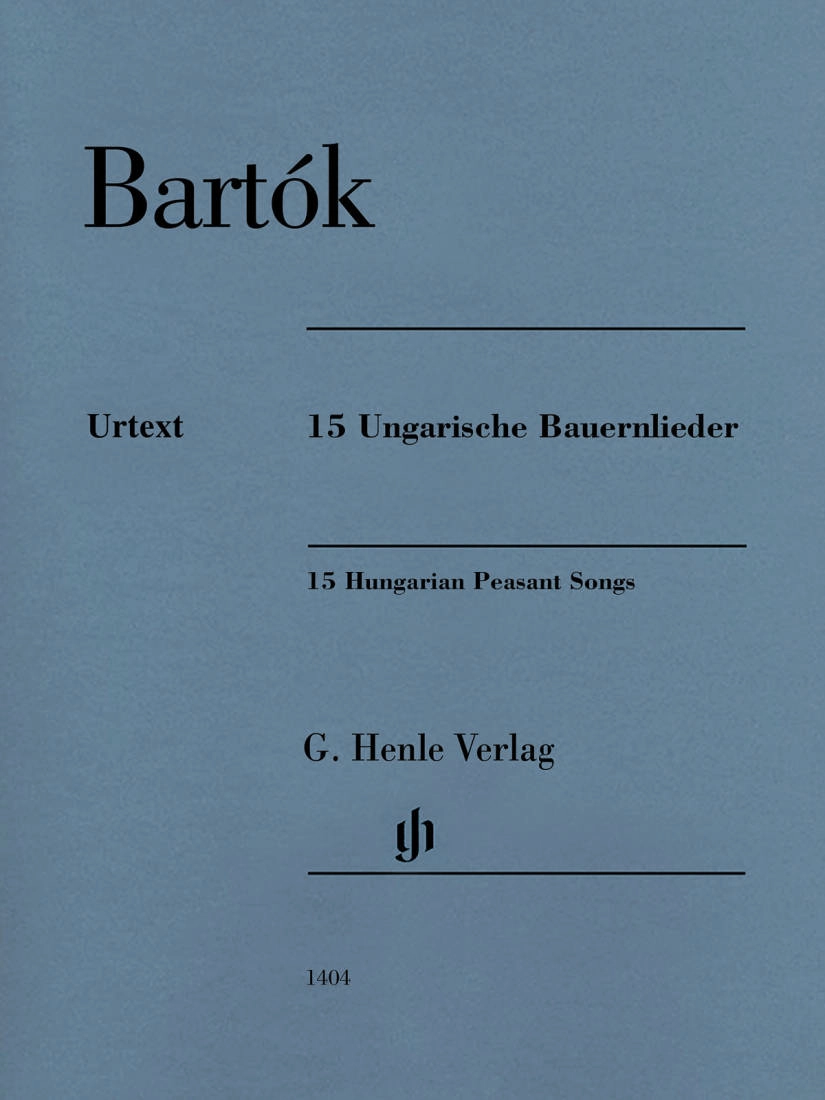 15 Hungarian Peasant Songs - Bartok/Somfai/Varjon - Piano - Book