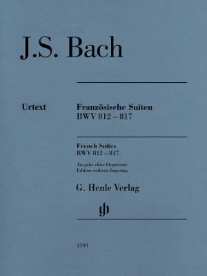 French Suites BWV 812-817 (Without Fingering) - Bach/Scheideler/Schneidt - Piano - Book