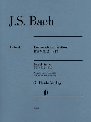 G. Henle Verlag - French Suites BWV 812-817 (Without Fingering) - Bach/Scheideler/Schneidt - Piano - Book