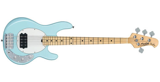 Sterling by Music Man - StingRay Short Scale Bass Guitar - Daphne Blue