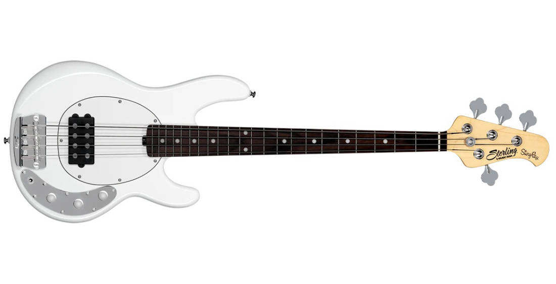 StingRay Short Scale Bass Guitar - Olympic White