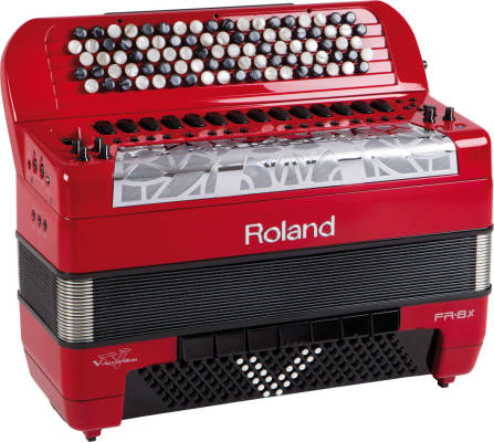 FR-8xb Button-Style V-Accordion - Red