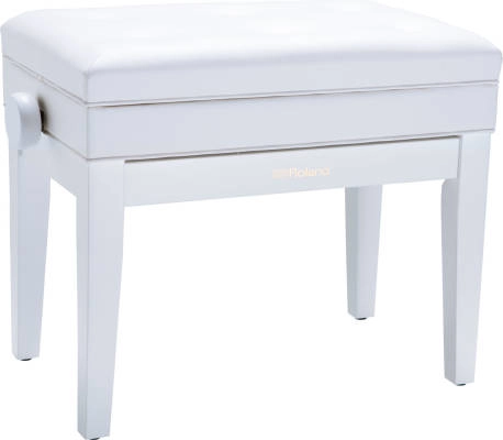 Roland - RPB-400WH Adjustable Piano Bench with Storage - Satin White