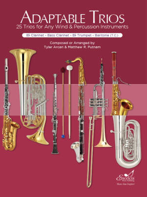 Excelcia Music Publishing - Adaptable Trios for Bb Clarinet, Bass Clarinet, Bb Trumpet, Baritone (T.C.) - Arcari/Putnam - Bb Instruments - Book