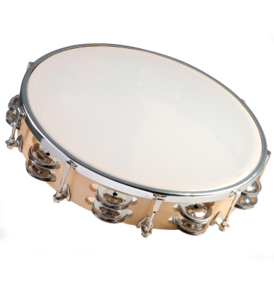 Granite Percussion - 10-inch Wood Frame Tambourine with Synthetic Head