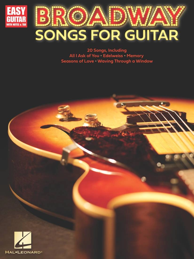 Broadway Songs for Guitar: Easy Guitar with Notes & Tab - Guitar TAB - Book