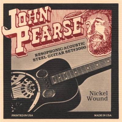 John Pearse - Ensemble Resophonic Nickel G-Tuning Lite en nickel