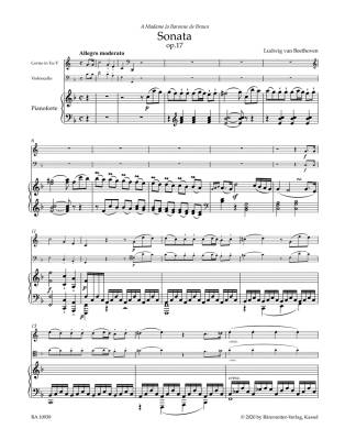 Sonata in F major op. 17 - Beethoven/Del Mar - Horn or Violoncello, Piano - Parts Set